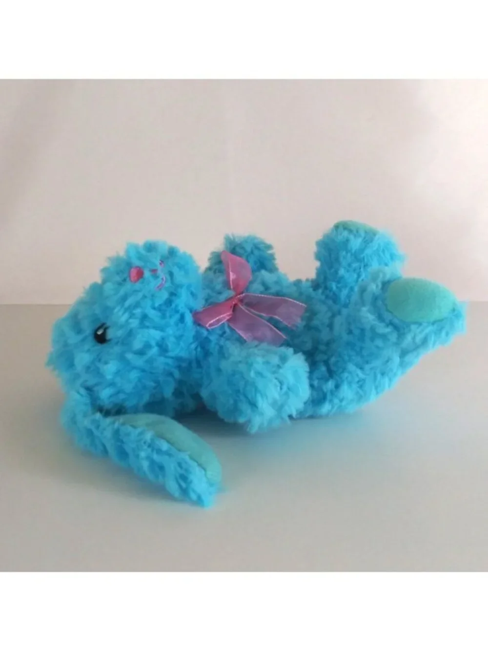 Greenbriar Easter Blue Bunny Wearing Pink Bow Soft 7